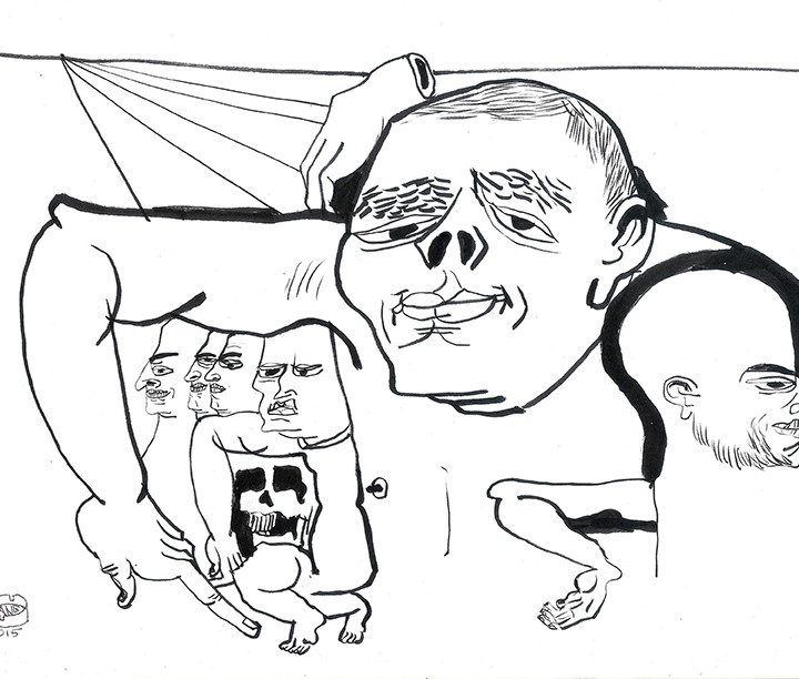 Pang Sketch-Untitled (Faces)