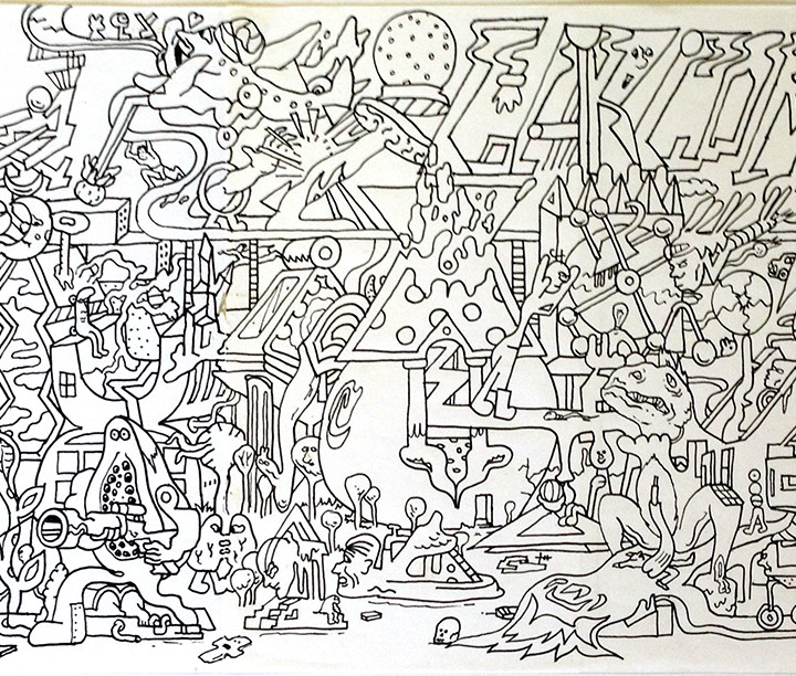Pelucas Sketch-Paisaje Neohippie