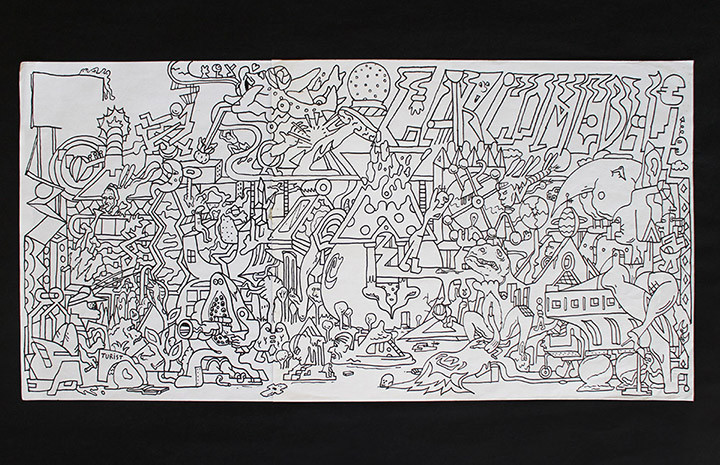 Pelucas Sketch-Paisaje Neohippie