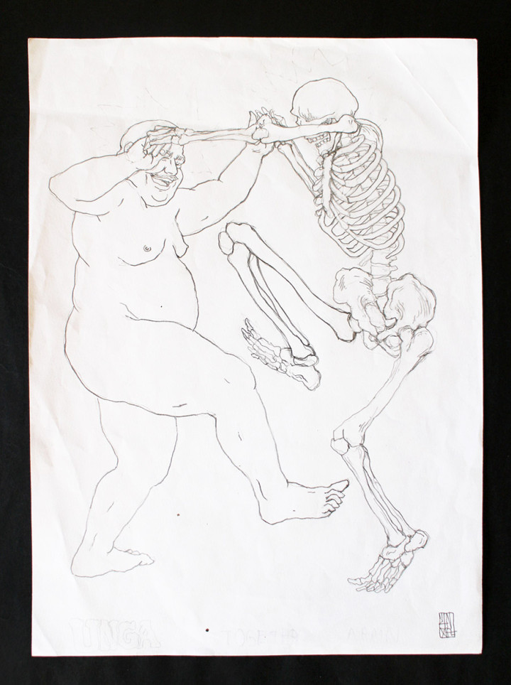 UNGA Sketch-Dancing Man and Skeleton