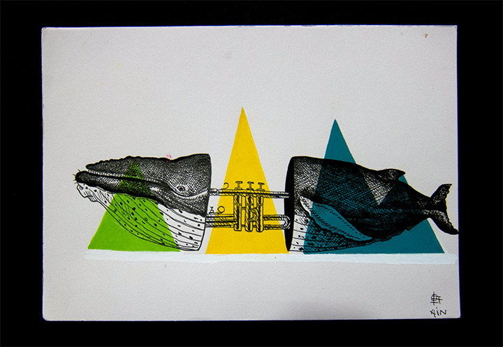 Hin Sketch-Trumpet Whale