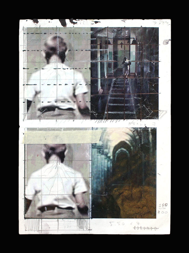 Borondo's sketch for the PUBLIC Festival at the Curtin’s University in Perth (Australia) in April 2016