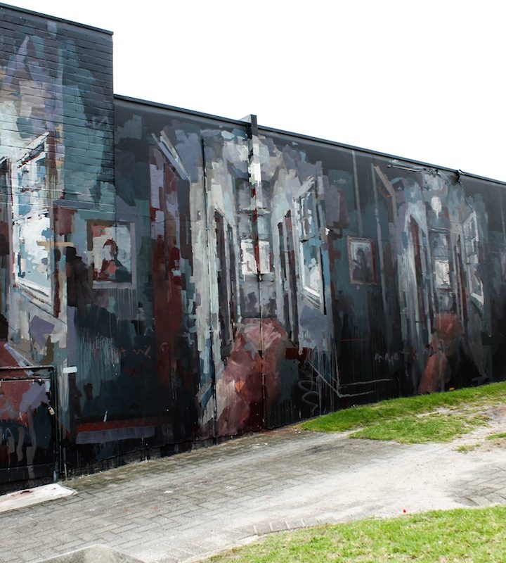 Borondo's FEARLESS finished mural for the PUBLIC Festival at the Curtin’s University in Perth (Australia) in April 2016 Photo by Luke Shirlaw