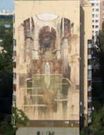 Mural Social Club finished wall by Gonzalo Borondo Photo by Maksim Belousov