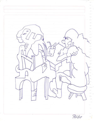 Pelucas Sketch-Las Posaderas Scan